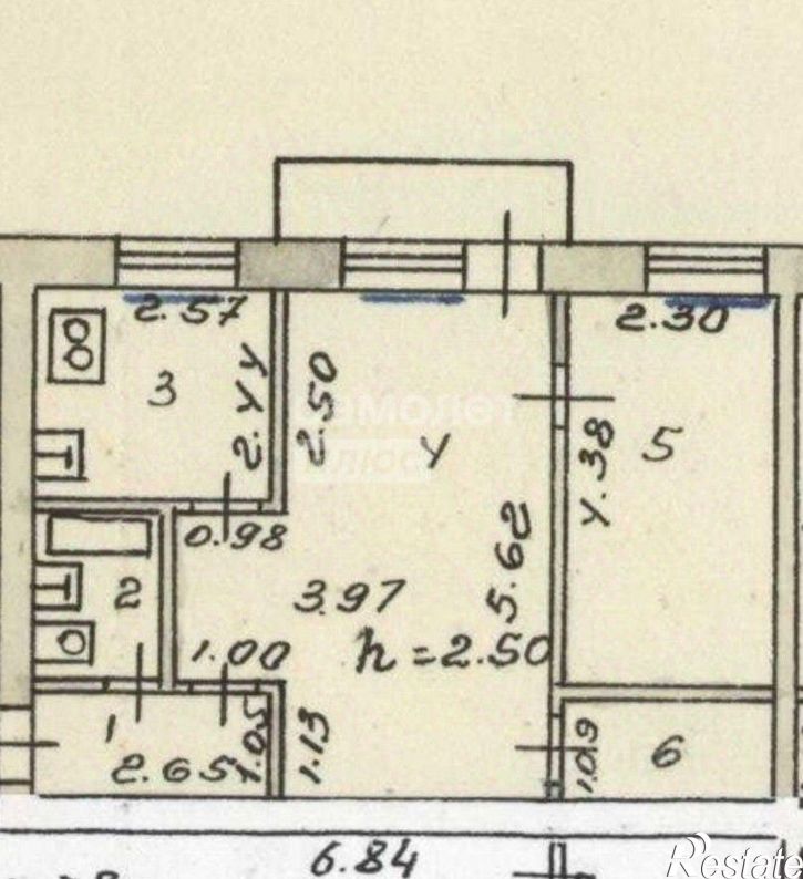 2-комн квартира улица Валентины Терешковой, 1/1,  д. 1/1