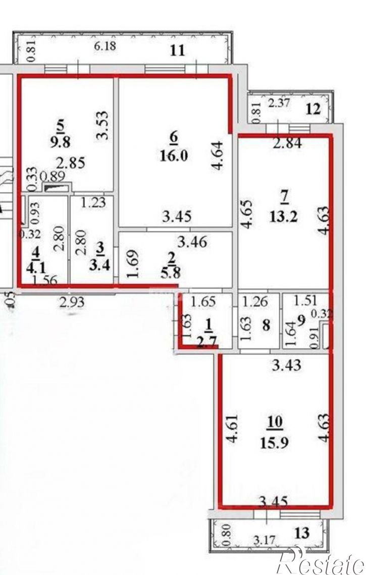 3-комн квартира улица Виктора Музыки, 5,  д. 5