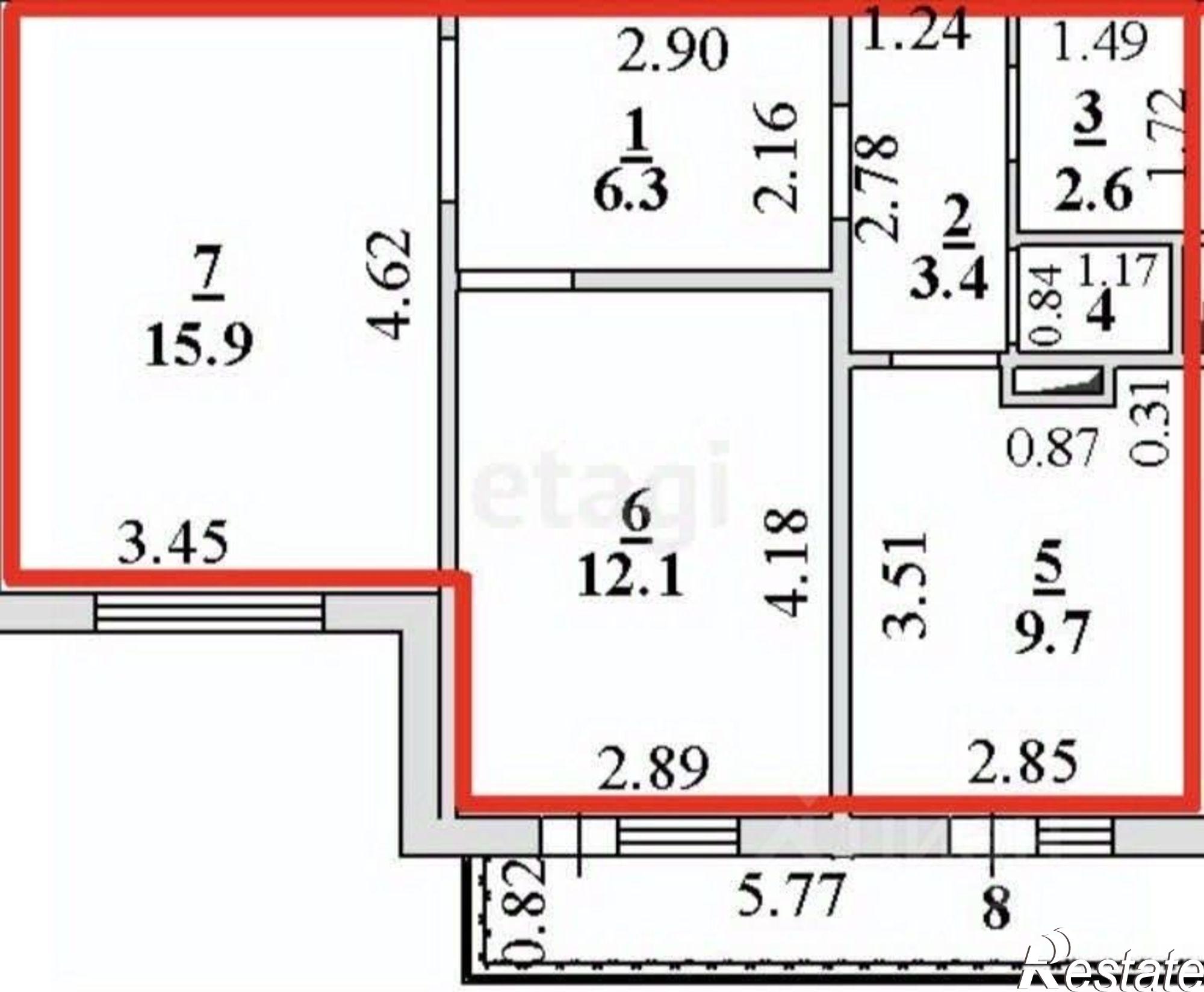 Купить квартиру за 5 690 000 рублей на улица Виктора Музыки, 2