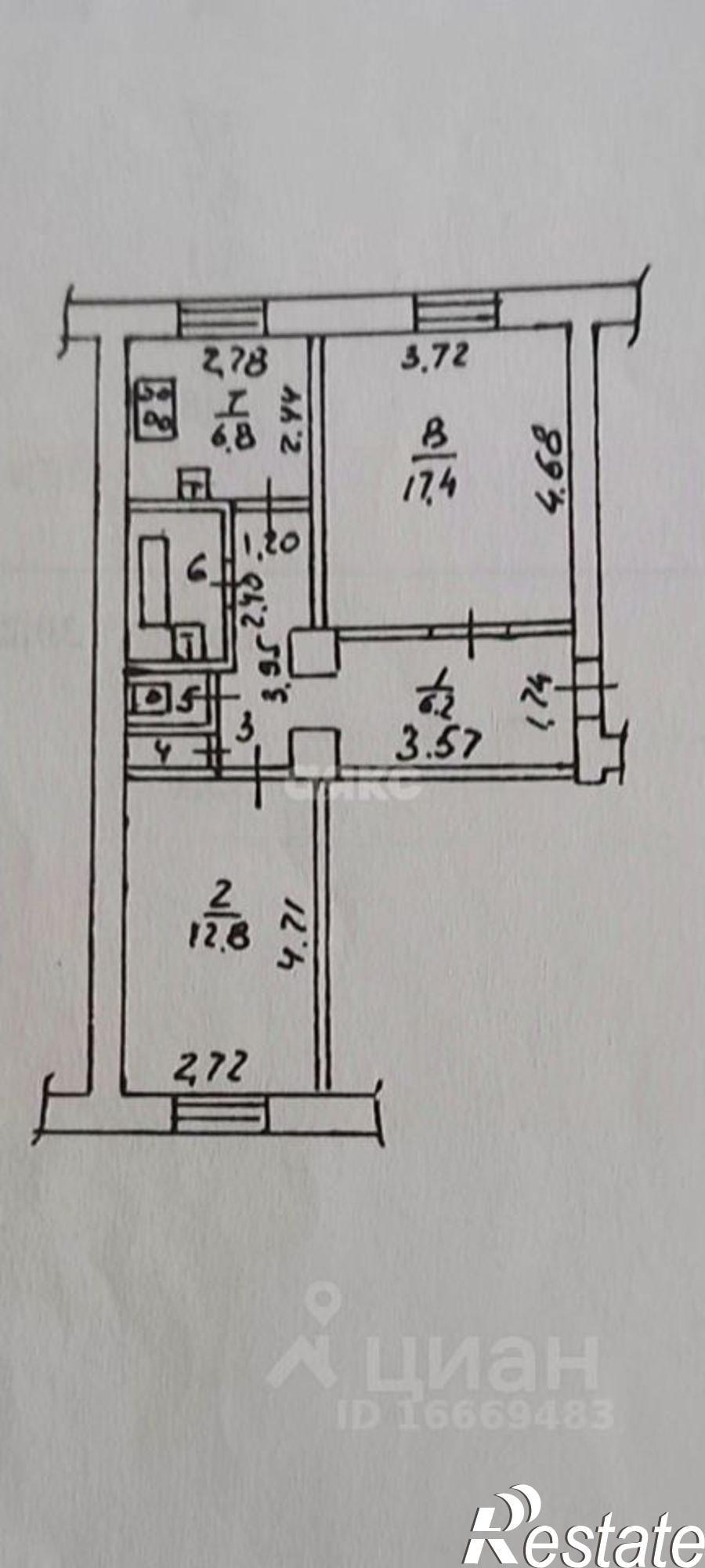 Купить квартиру за 4 000 000 рублей на Интернациональная улица, 19