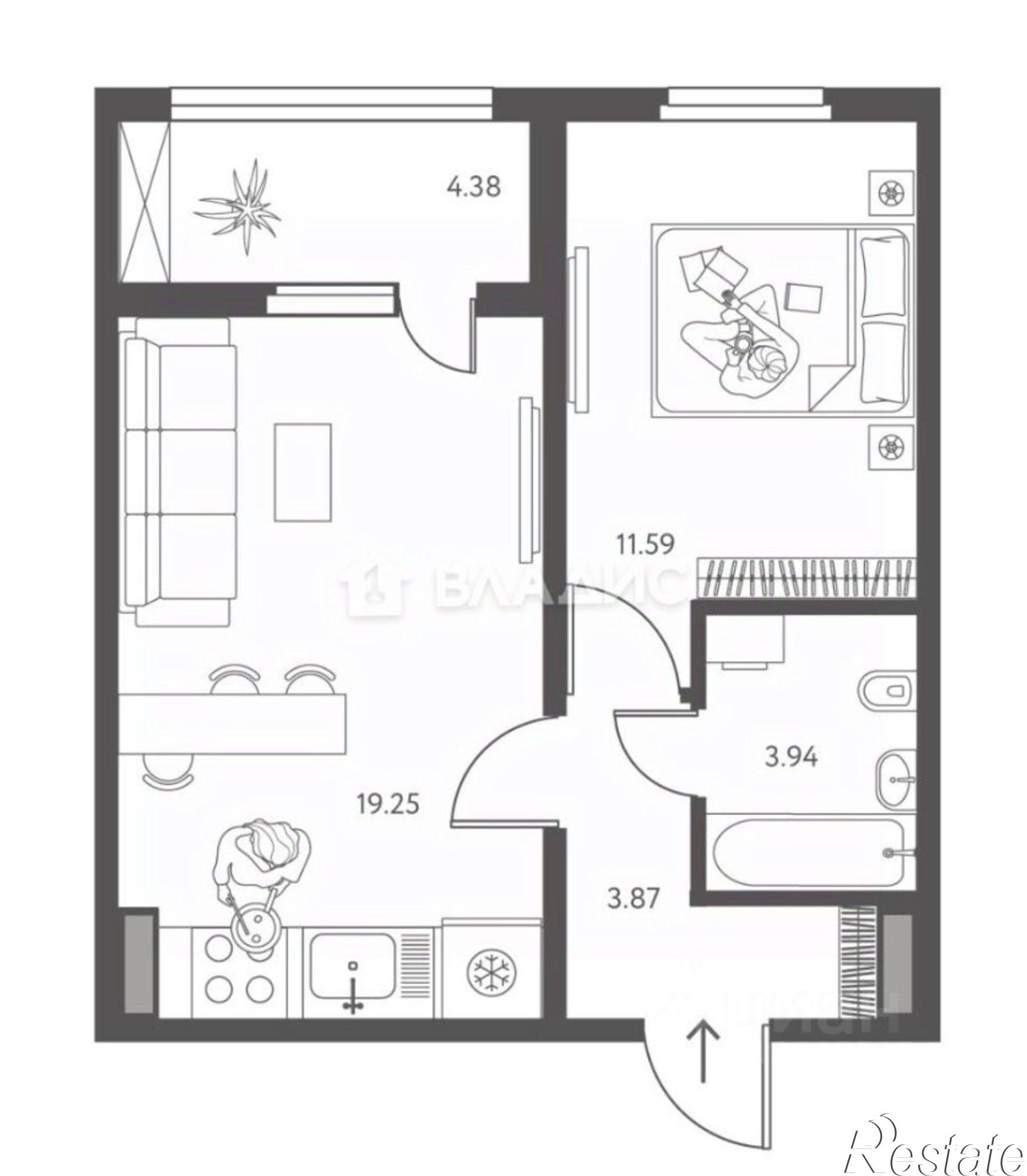 Купить квартиру за 3 850 000 рублей на ул Механизаторов, 15