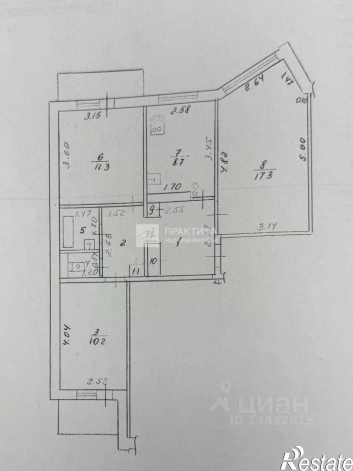 3-комн квартира мкр 15-й, 25,  д. 25