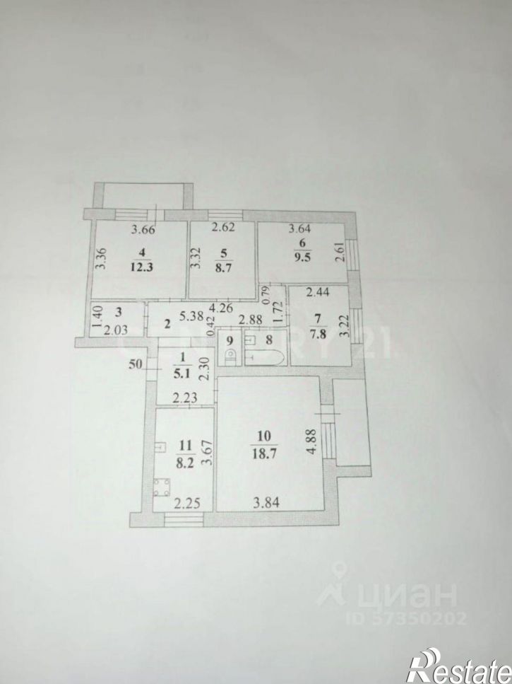 5-комн квартира улица Энергостроителей, 17,  д. 17