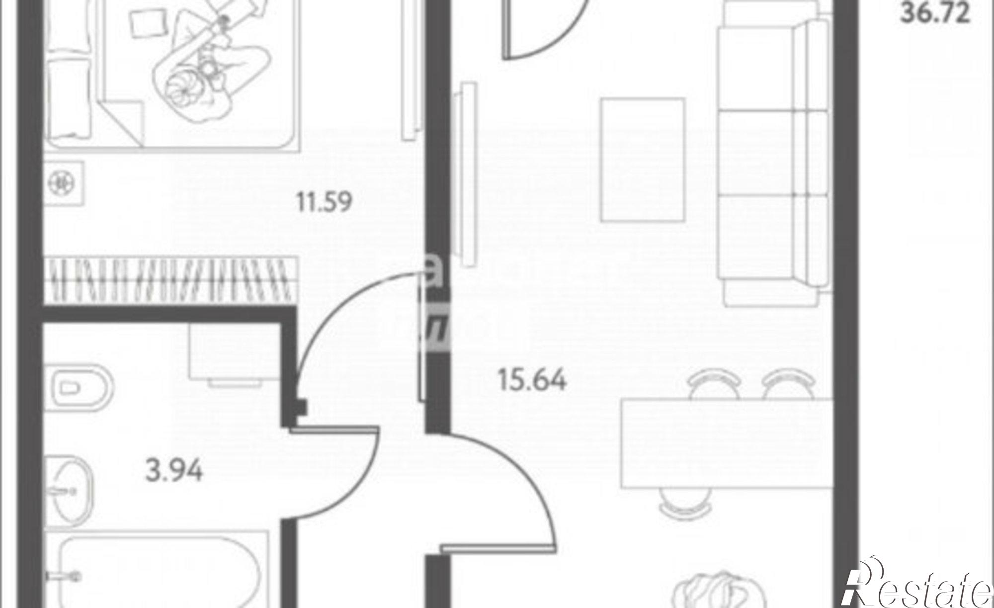 Купить квартиру за 4 277 880 рублей на ул Перова, 2ж