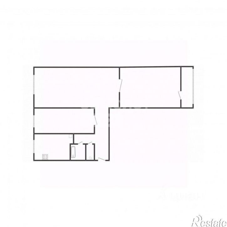 3-комн квартира ул Циолковского, 39,  д. 39