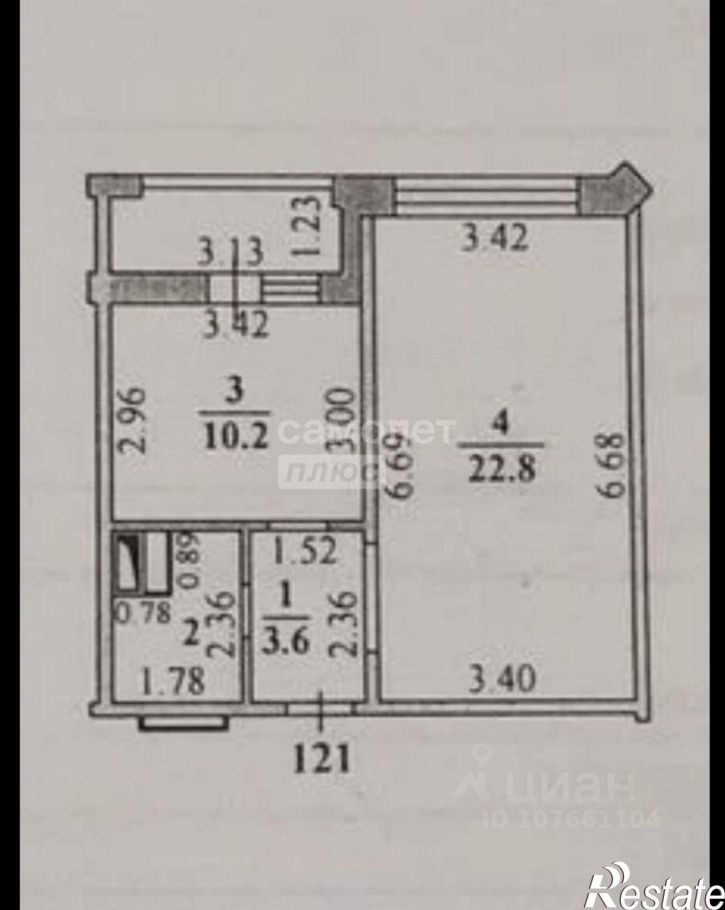 1-комн квартира Агрономическая улица, 4,  д. 4