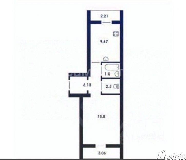 1-комн квартира ул Сергея Казьмина, 5,  д. 5