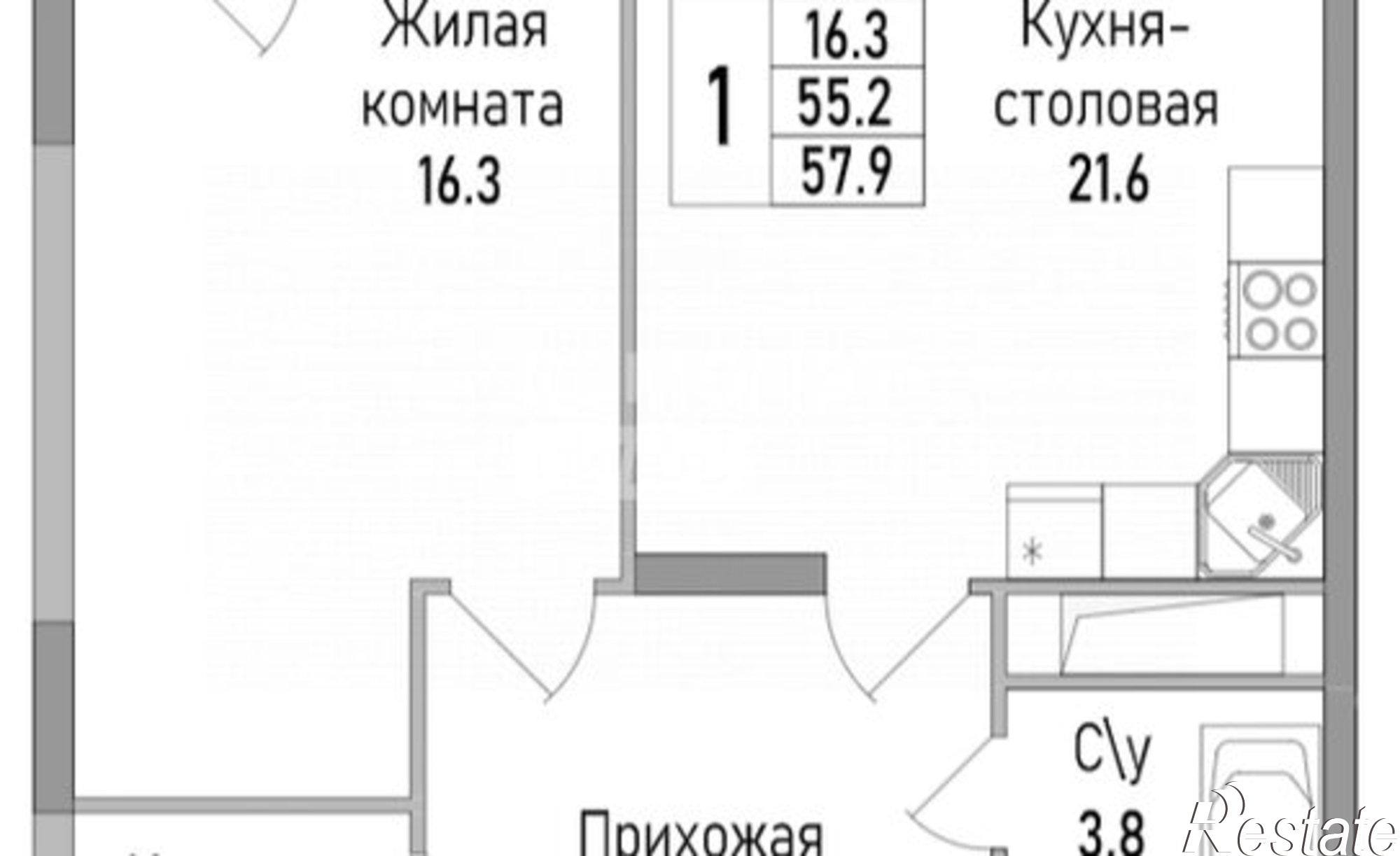 Купить квартиру за 6 543 000 рублей на ул Тельмана, 164