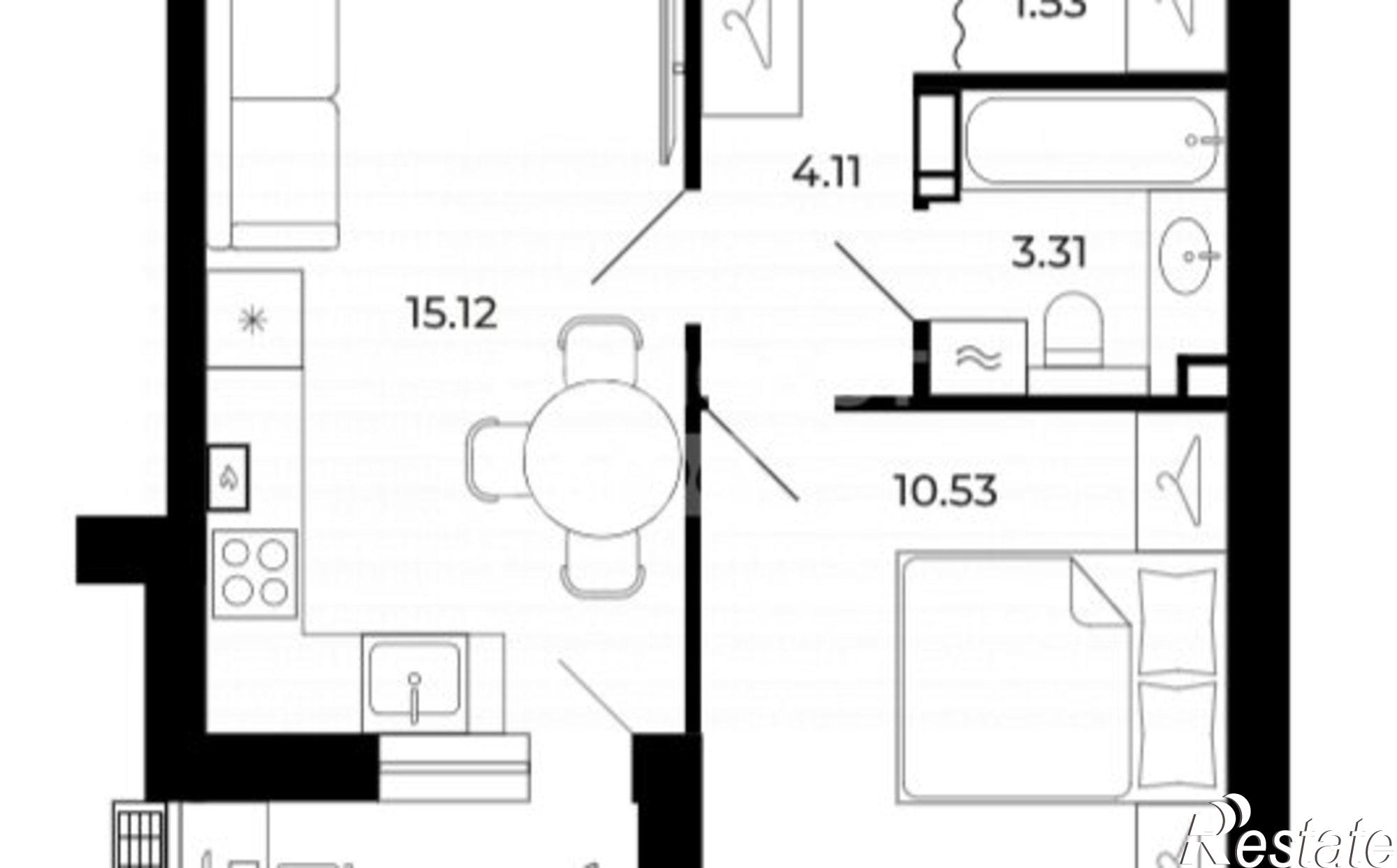 Купить квартиру за 3 789 720 рублей на Коммунистическая улица, 2
