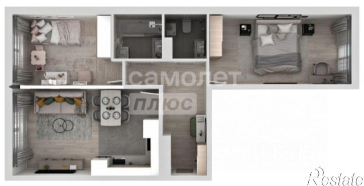 3-комн квартира в новом доме улица Юных Натуралистов, 18А,  д. 18А