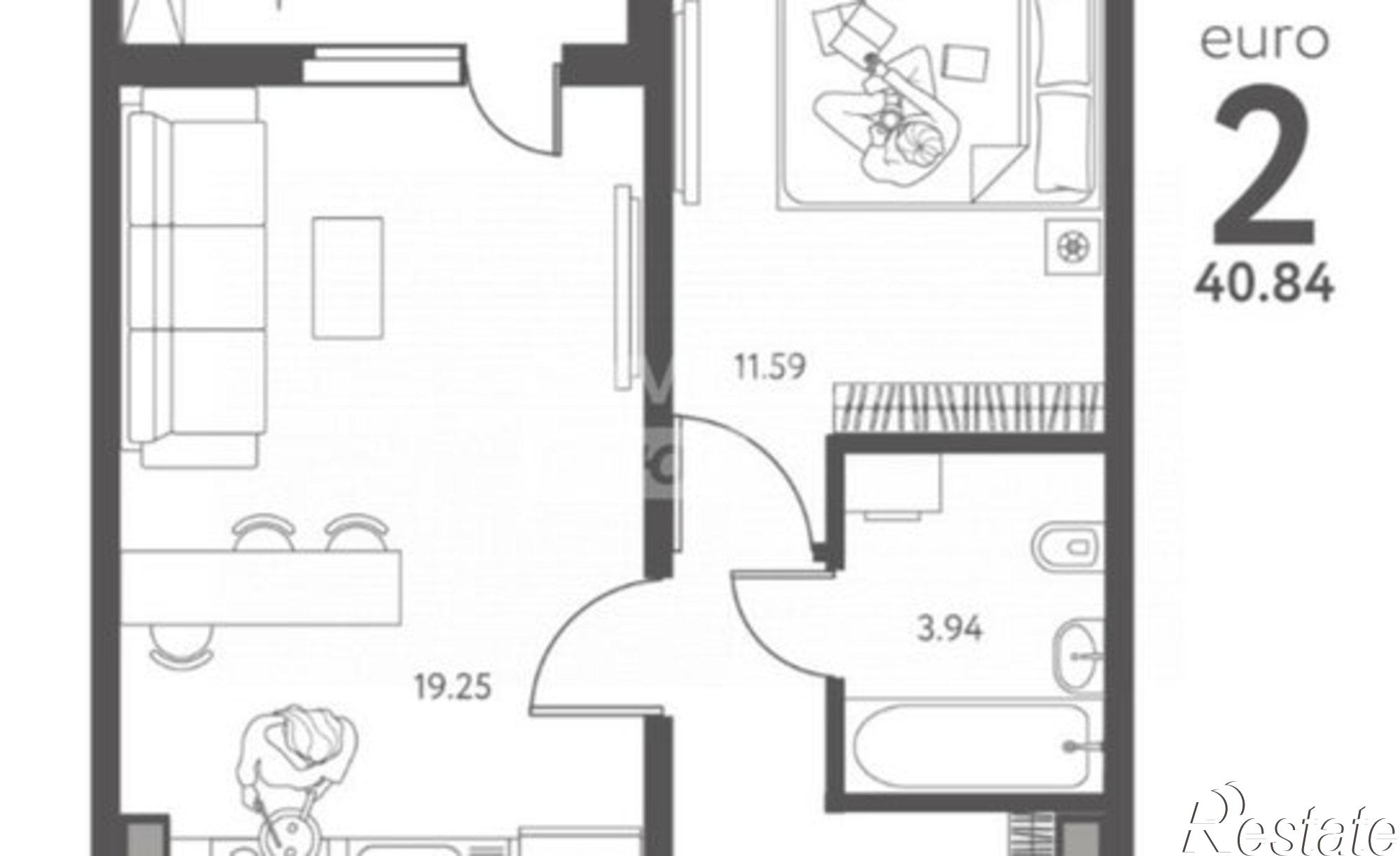 Купить квартиру за 4 247 360 рублей на улица Перова, 7