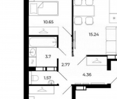 2-комн, 52 кв м, этаж 7/10 Коммунистическая улица, 2