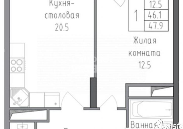 1-комн квартира в новом доме ул Тельмана, 164,  д. 164