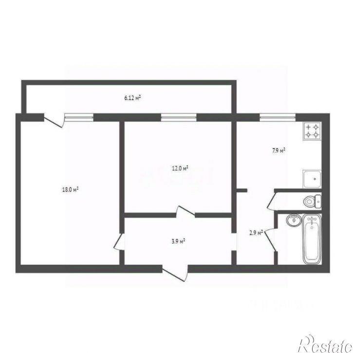 2-комн квартира ул Героя России Эдуарда Белана, 7,  д. 7