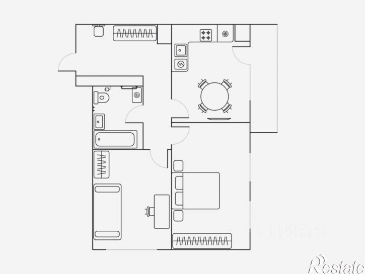2-комн квартира ул М.И. Неделина, 4Г,  д. 4Г