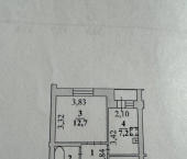 1-комн, 28кв м, этаж 4/9 ул Космонавтов, 51