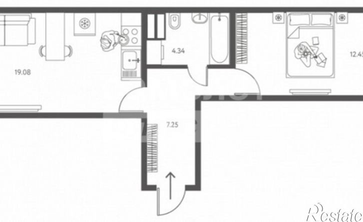 2-комн квартира в новом доме ул Перова, 2ж,  д. 2ж