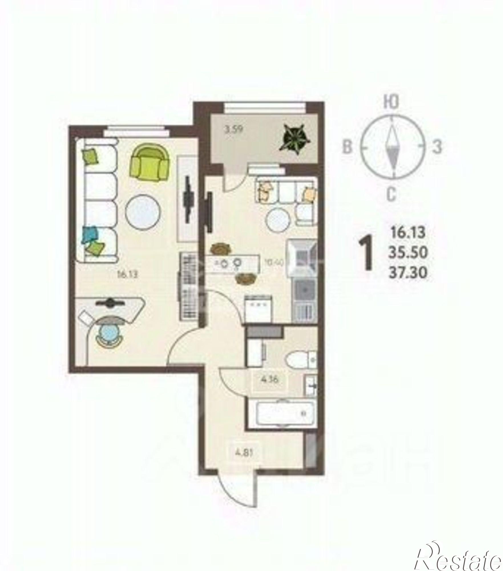 Купить квартиру за 3 880 000 рублей на улица Механизаторов, 15А вл1