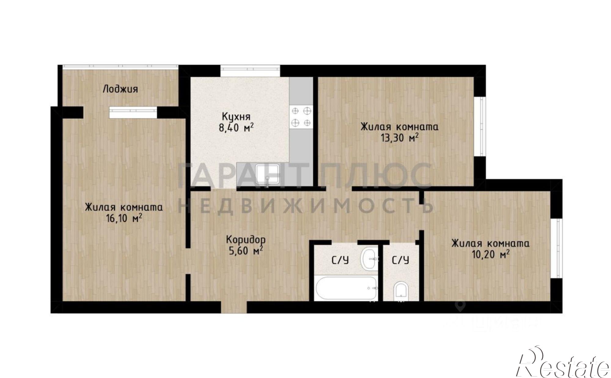 Купить квартиру за 5 190 000 рублей на ул Барашева, 7