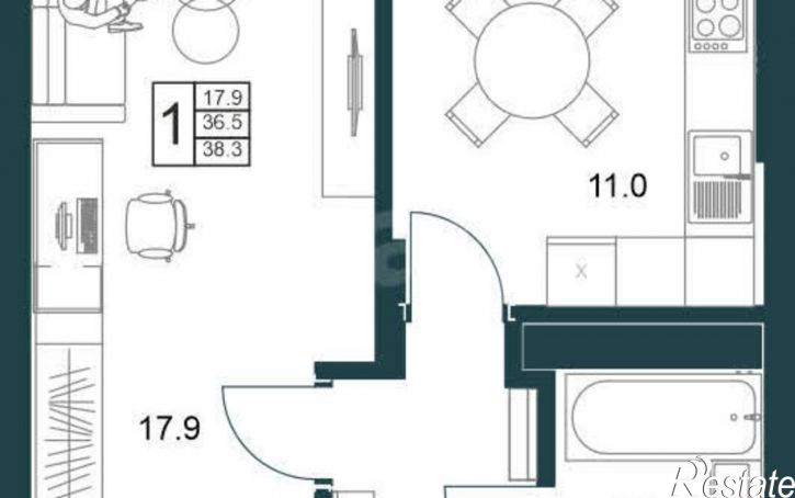 1-комн квартира Минская улица, 6Б