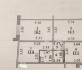 2-комн, 71кв м, этаж 17/17 ул Замятина Е.И., 1