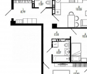 2-комн, 61 кв м, этаж 15/17 ул Замятина Е.И., 3