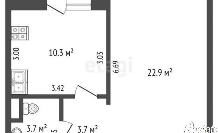 1-комн квартира улица Свиридова, 8А,  д. 8А