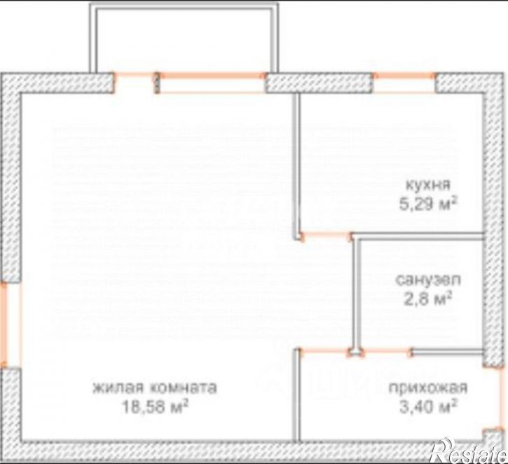 1-комн квартира ул Валентины Терешковой, 4,  д. 4