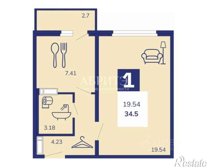 1-комн квартира ул Свиридова И.В., 22 2,  д. 22 2,  к. 2