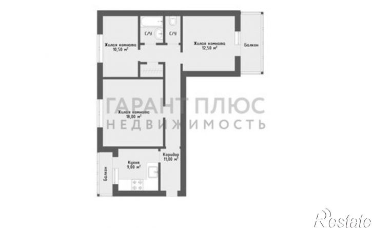 3-комн квартира ул Валентины Терешковой, 13А,  д. 13А