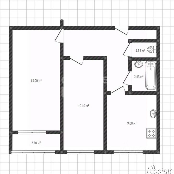 2-комн квартира ул Дмитрия Фурсова, 3а,  д. 3а