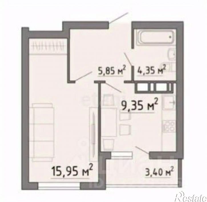 1-комн квартира ул Агрономическая, 5А,  д. 5А