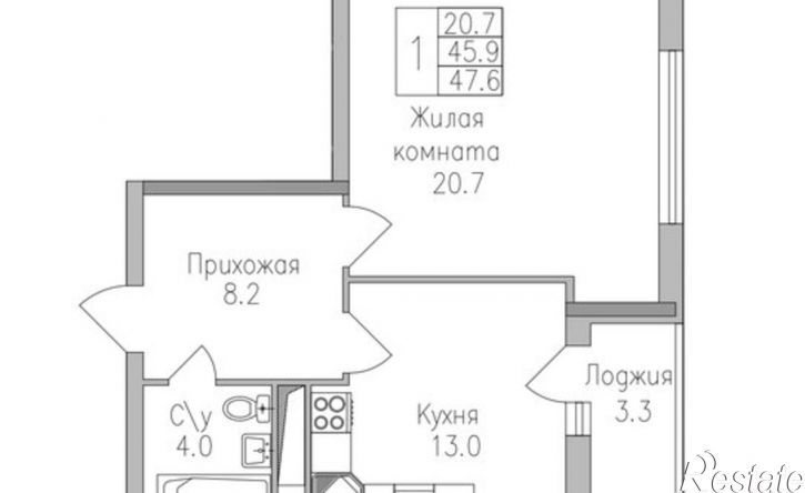 1-комн квартира в новом доме ЖК Поколение