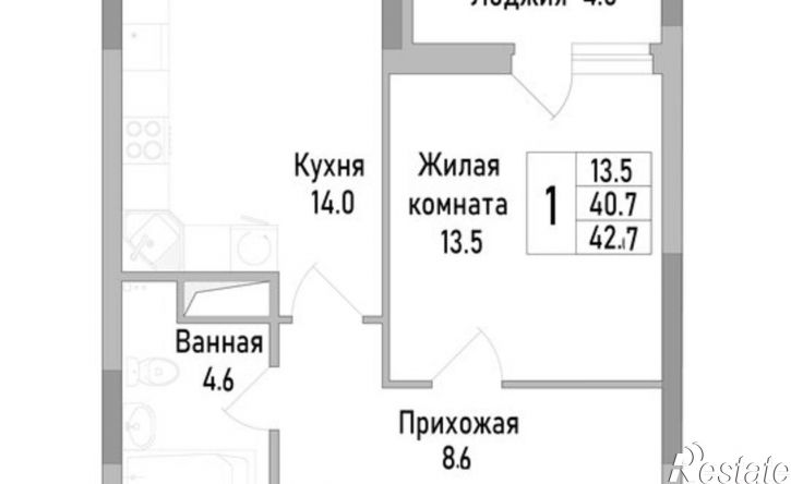 1-комн квартира в новом доме ул Тельмана, 164,  д. 164
