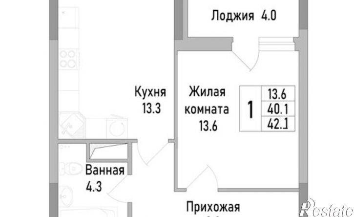 1-комн квартира в новом доме ул Тельмана, 164,  д. 164