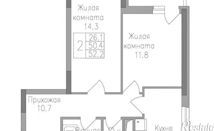 2-комн квартира в новом доме ул Тельмана, 116А,  д. 116А