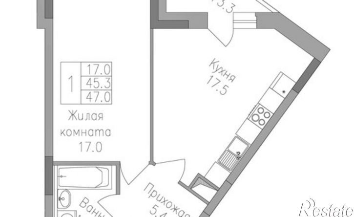 1-комн квартира в новом доме ул Тельмана, 116А,  д. 116А
