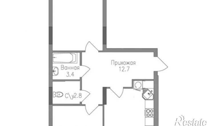 2-комн квартира в новом доме ул Тельмана, 116А,  д. 116А