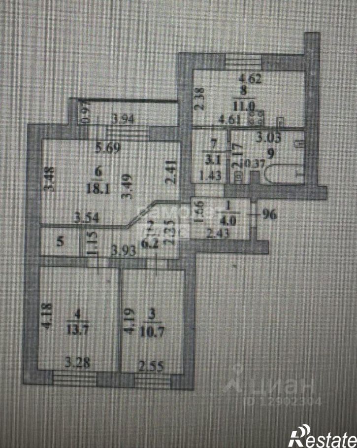 3-комн квартира улица Белянского, 10,  д. 10