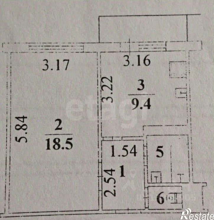 1-комн квартира улица Доватора, 10Б,  д. 10Б
