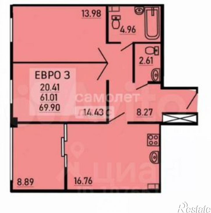 3-комн квартира ул Студеновская, 23,  д. 23