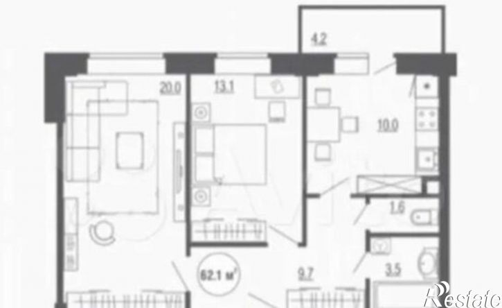 2-комн квартира Елецкое шоссе, 5,  д. 5