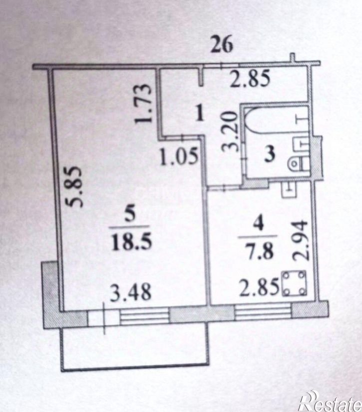 1-комн квартира Московская улица, 33,  д. 33