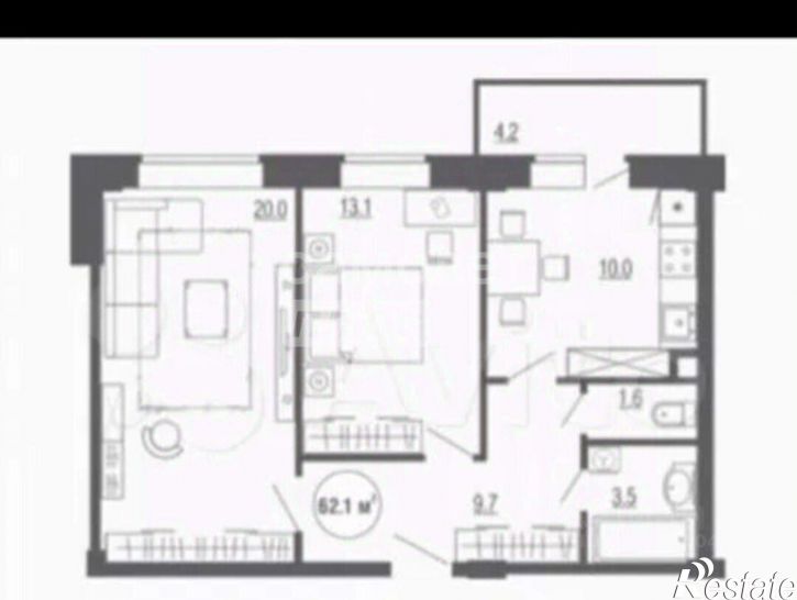 2-комн квартира Елецкое шоссе, 5,  д. 5