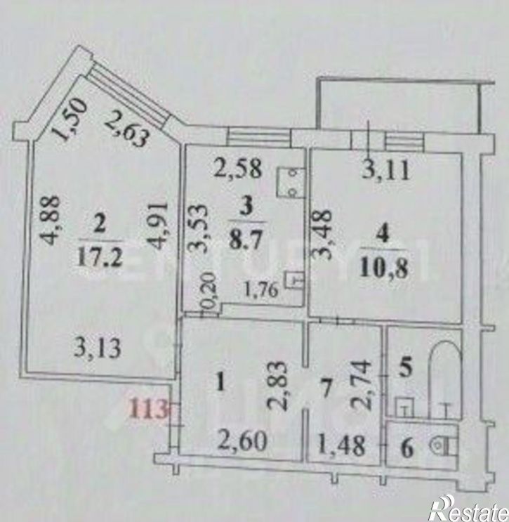 2-комн квартира мкр 9-й, 1,  д. 1