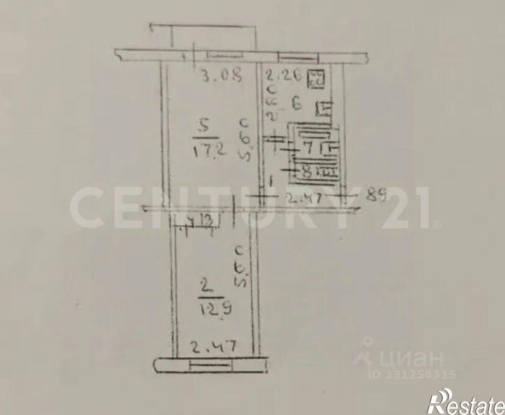 2-комн квартира ул Валентины Терешковой, 38В,  д. 38В