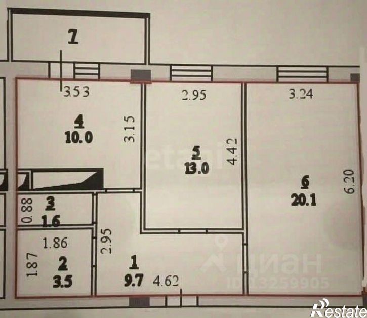 2-комн квартира Елецкое шоссе, 3,  д. 3