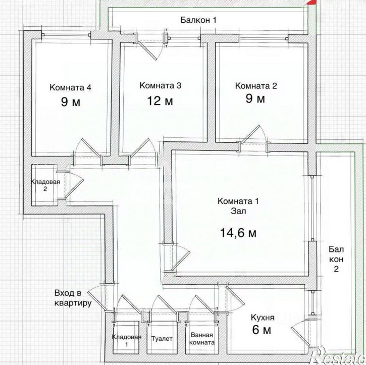 4-комн квартира улица Космонавтов, 37/4,  д. 37/4