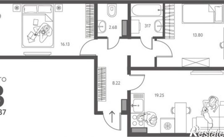 2-комн квартира ул Перова, 2Е,  д. 2Е