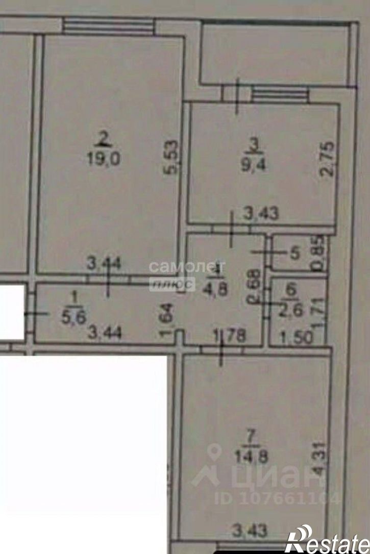 2-комн квартира ул Бунина, 24,  д. 24